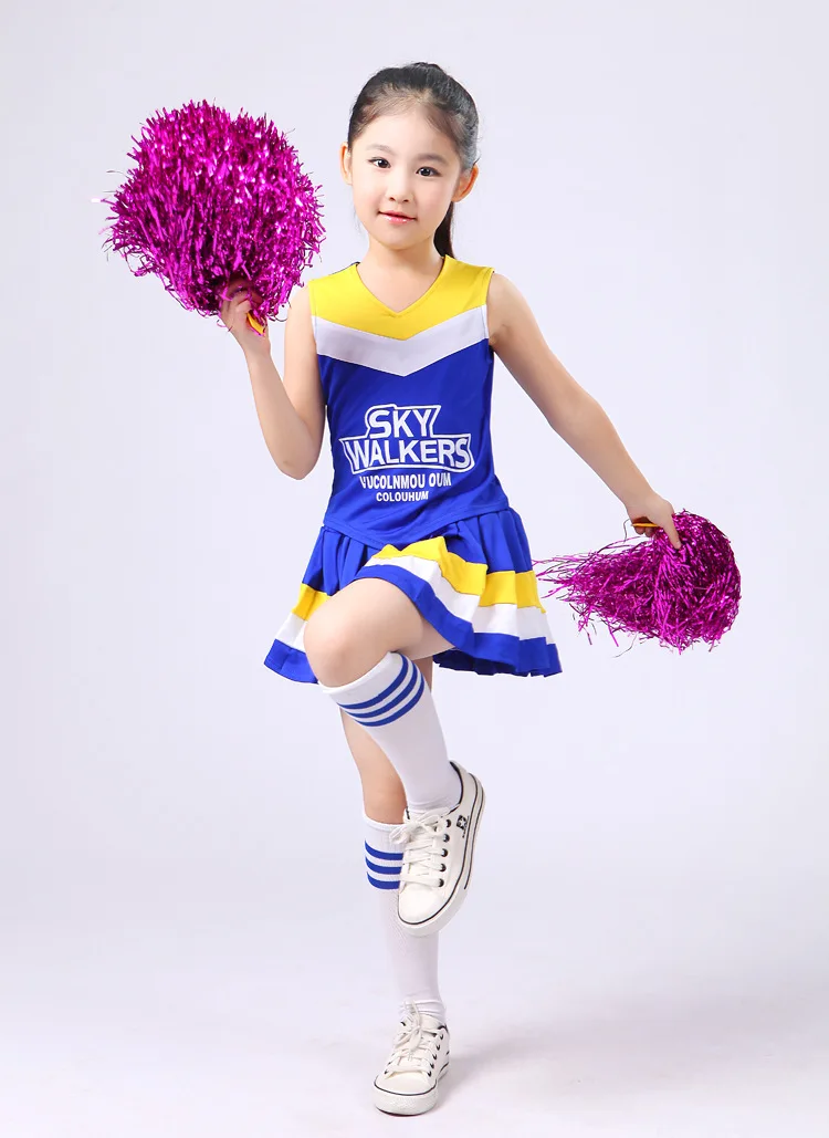 Одежда для выступлений джаз девочек костюм чарлидинга Детский в стиле хип-хоп
