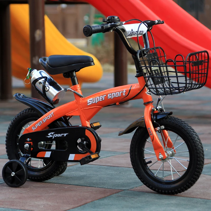 orange 14inch Детская Bicycle12/14/16/18 дюймов двухколесный велосипед для мальчиков велосипед для девочки несколько цветов на выбор, Для детей от 2 до 8 лет детский велосипед с бесплатной доставкой - Цвет: orange 14inch