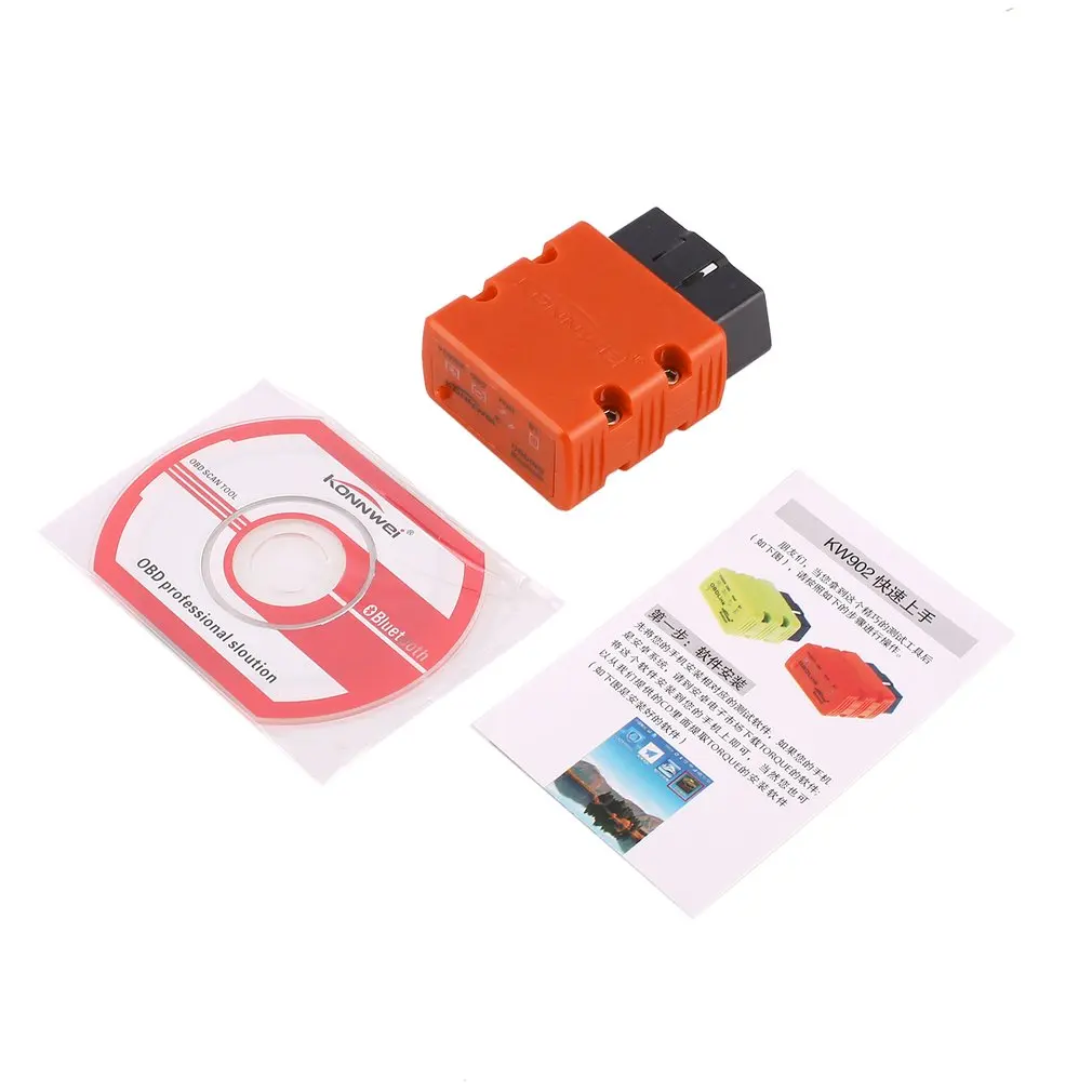 Горячий Стайлинг KW902 ELM327 Bluetooth-совместимый OBD2 диагностический сканер ошибок