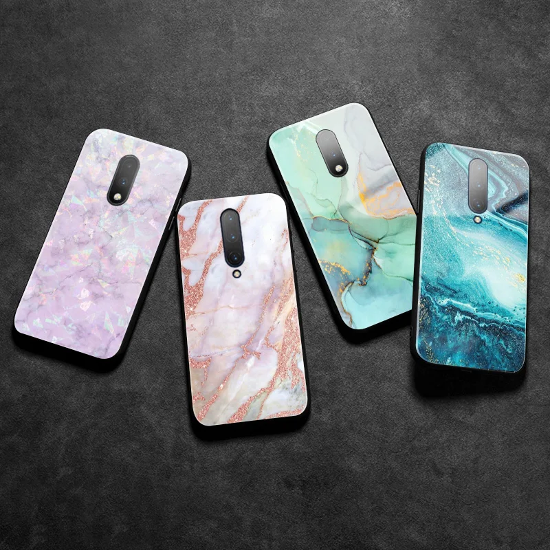 Мягкий силиконовый чехол из ТПУ с мраморной текстурой для OnePlus 6 6T 7 7T Pro | Мобильные