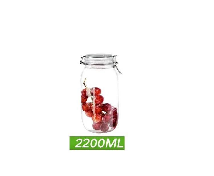 2200 мл стеклянный резервуар для хранения уплотнения чая Лимонный Мед Емкость