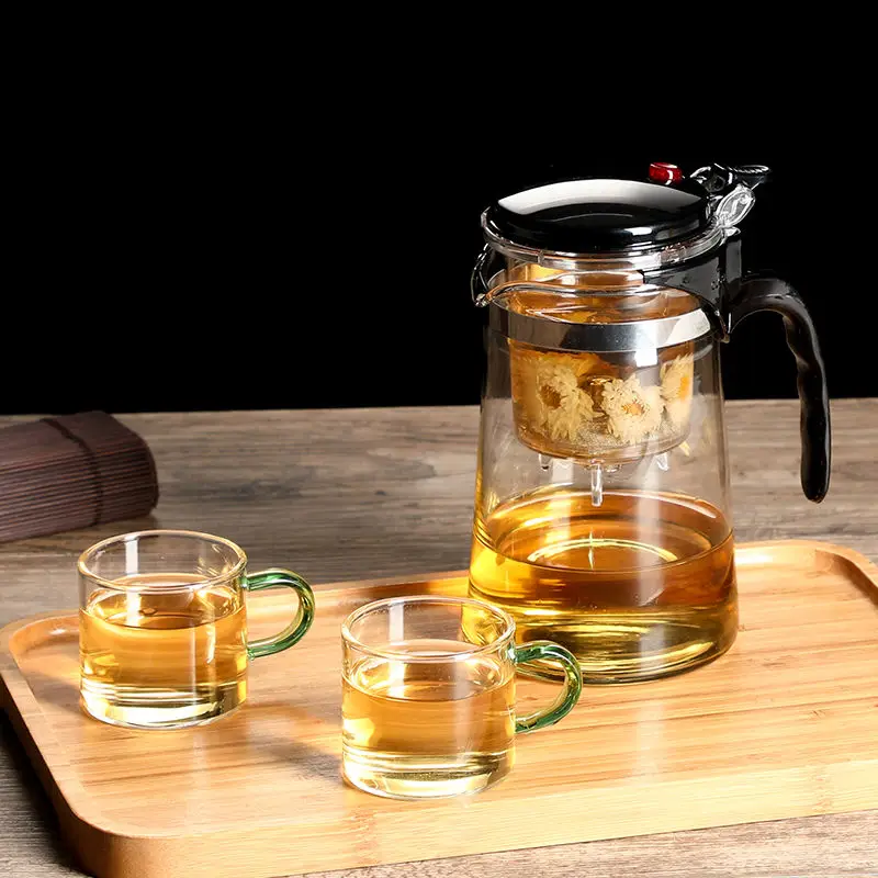 

Tea Infuser Tea Pots Heat Resistant Glass Tea Set Chinese Kung Fu Tea Sets Kettle Coffee Glass Maker Convenient Office Tea Pot
