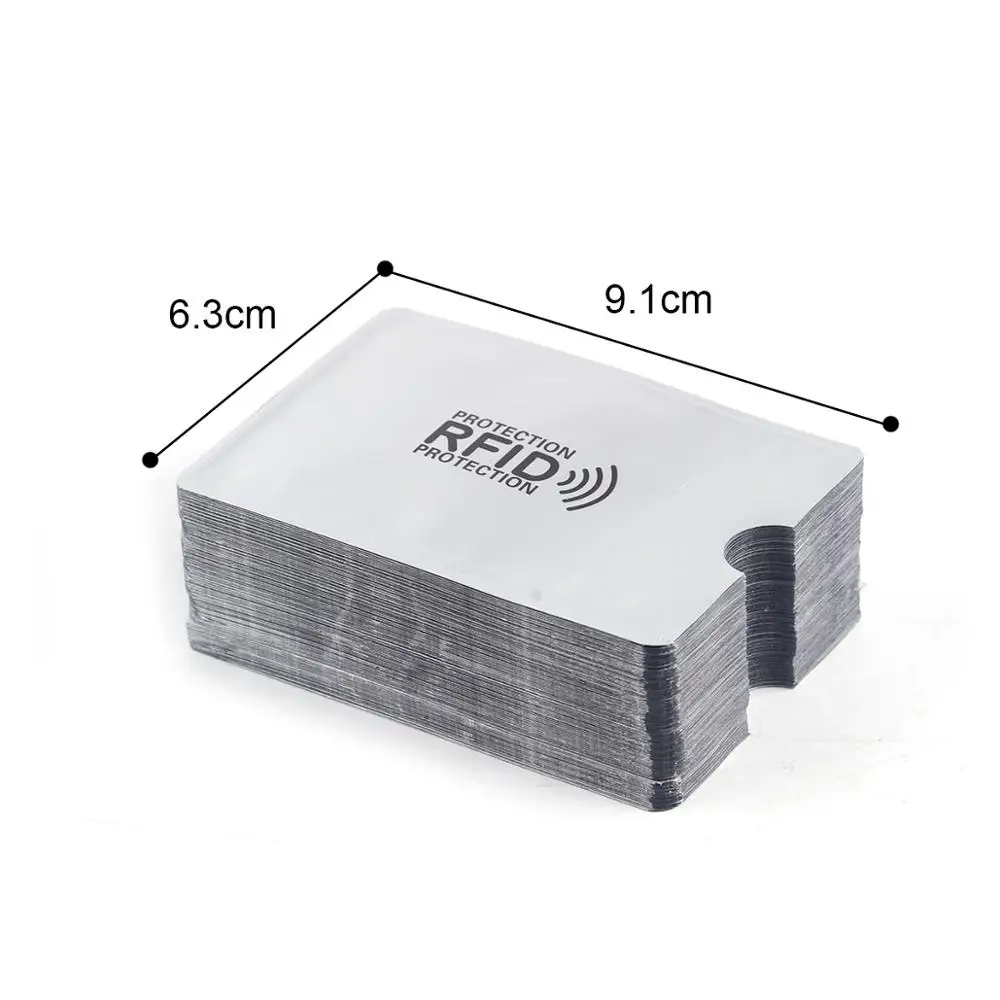 100pcs RF-Shielded Sleeve Card Blocking IC card Protection NFC security prevent scanning Anti-demagnetizing sleeve | Безопасность и