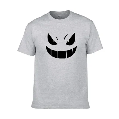 Аниме Покемон Лето гримаса печати мужчин и женщин пара kua короткий рукав футболка