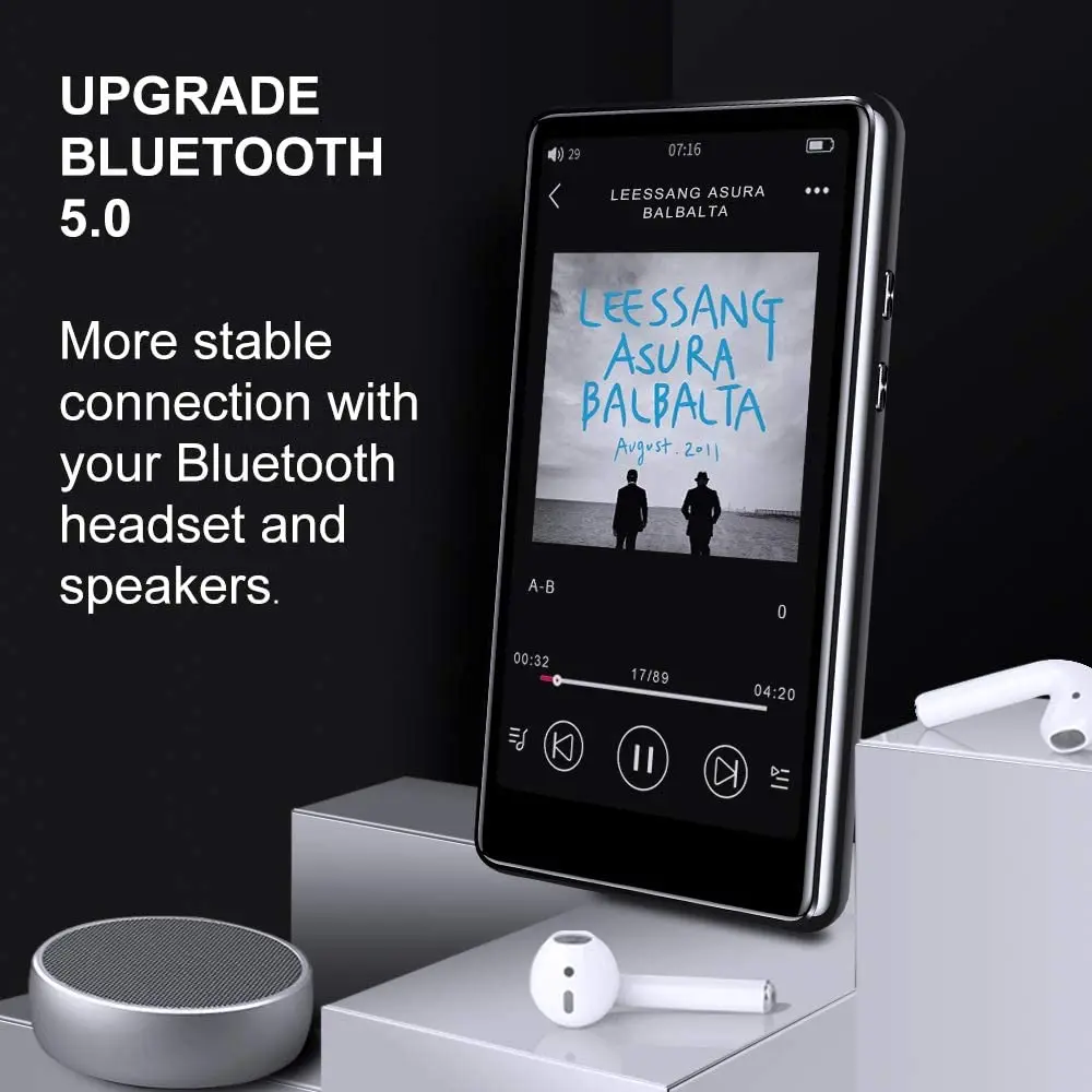 Mp3-плеер IQQ с поддержкой Bluetooth 5 0 и сенсорным экраном 8 Гб | Электроника