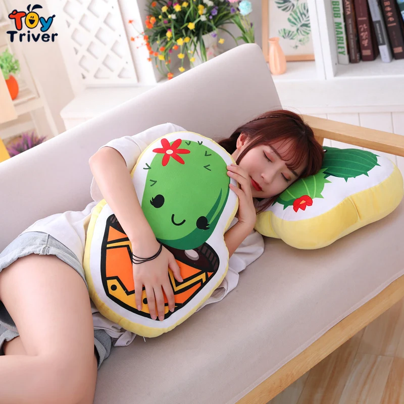Kawaii Cactus Green Plants Plush Toy Triver Stuffed Doll Sleeping Pillow Cushion Kids Children Girls Toys Gift Home Sofa Decor | Игрушки и