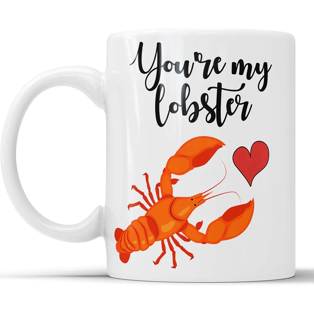 Cute and Funny Lobster Mug Friends Anniversary Christmas Gift for Him or Her | Дом и сад
