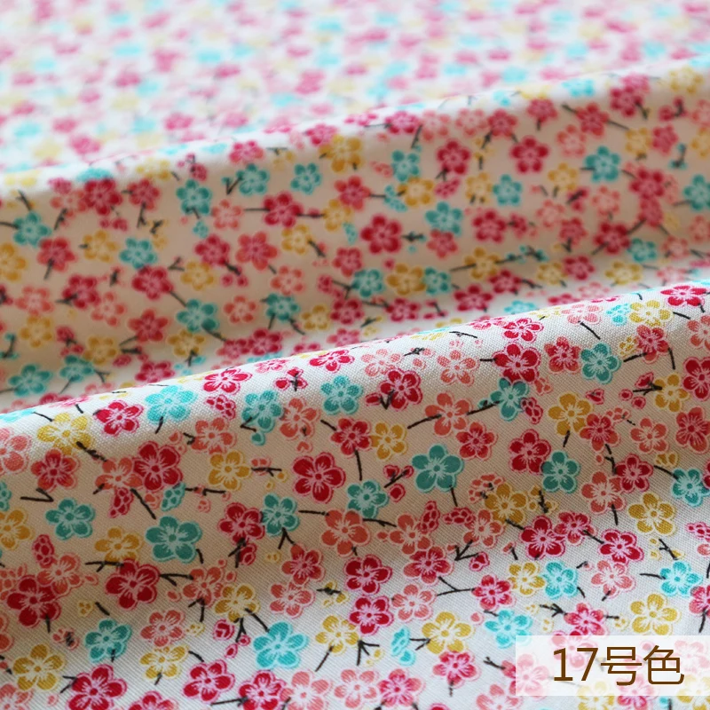 50x145 см печать свежий цветочный саржа хлопковая Лоскутная Ткань DIY шитье детская одежда ткань сделать постельные принадлежности одеяло для ребенка и ребенка
