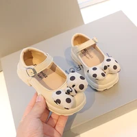 baby kids shoes leather bowknot soft bottom children casual shoes for girls princess dress shoes spring autumn toddler flats