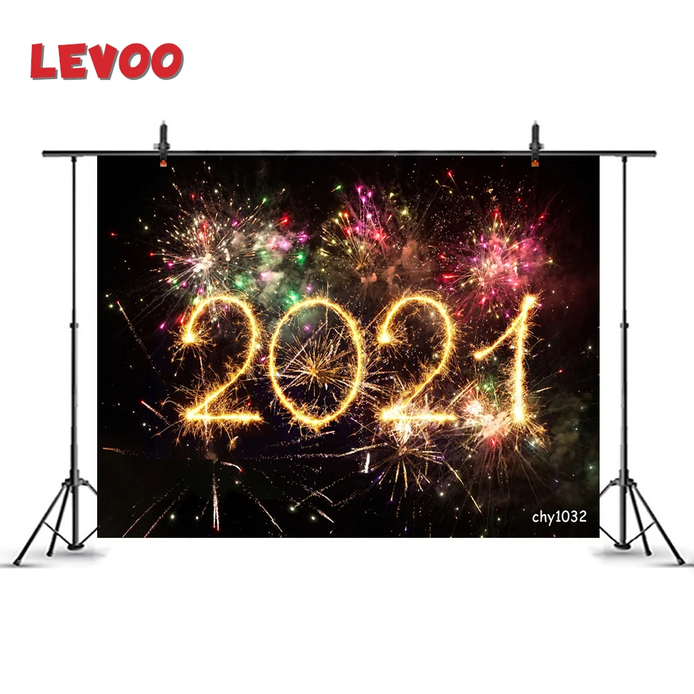 

LEVOO фотографический фон красочный фейерверк сверкающий 2021 новый год фотография Фон Фотостудия Фотофон фотобудка