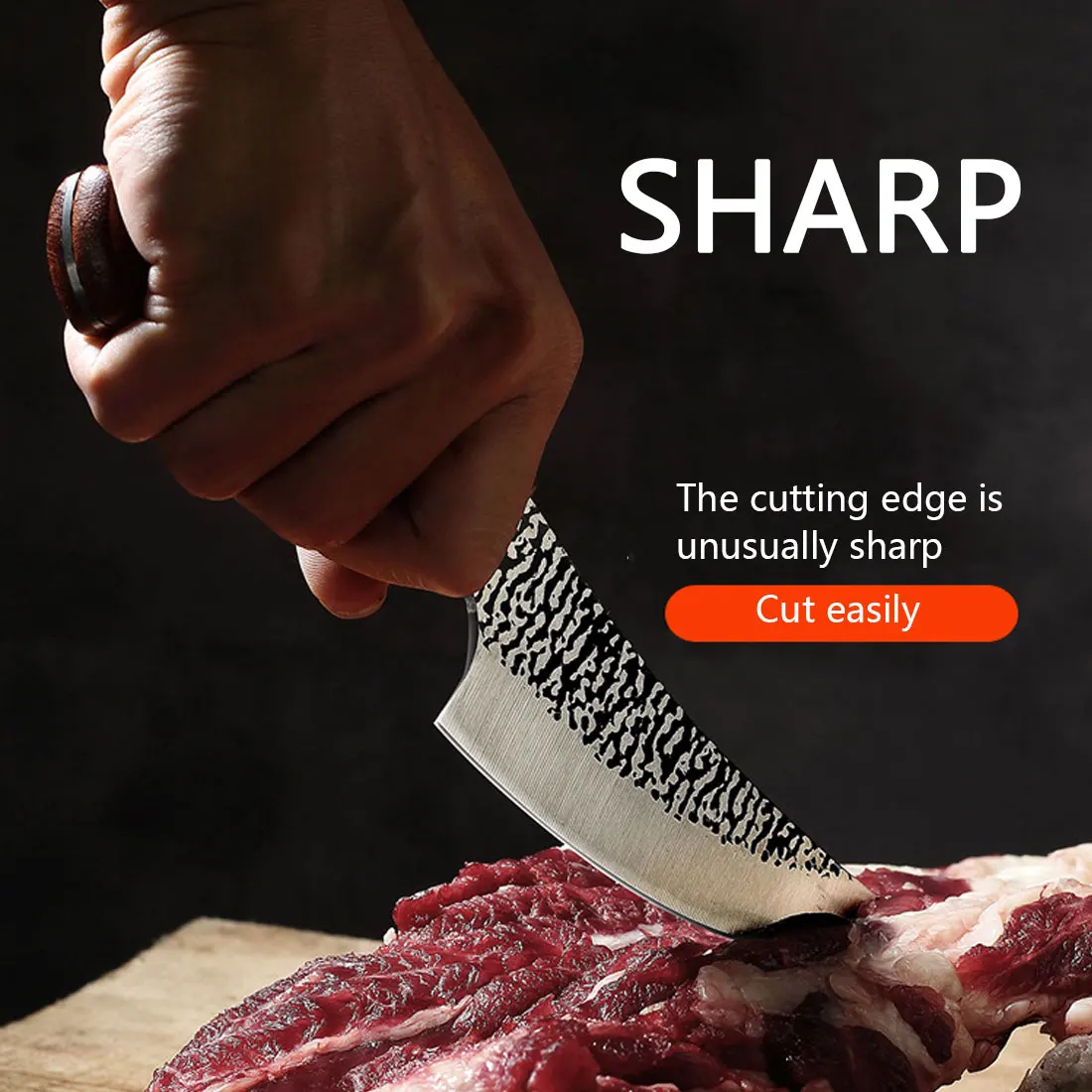 

5" 6" 7" inch Forged Sliced Boning Kitchen Knife Full Tang Handmade Survival Camping Serbian Hunting Chef Knife Gift Box