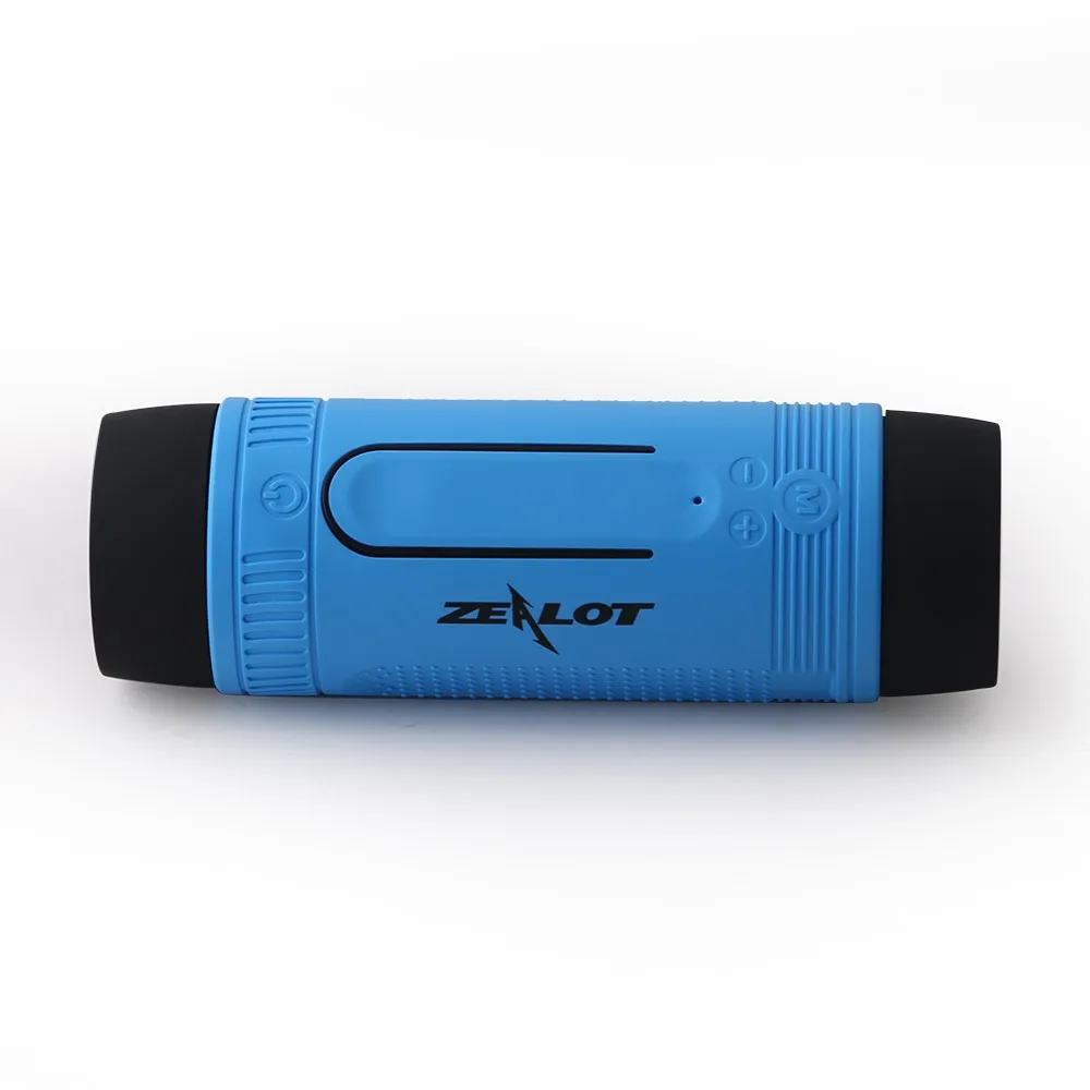 Zealot S1 Колонка Bluetooth динамик велосипедный портативный сабвуфер бас водонепроницаемые беспроводные динамики Внешний аккумулятор+ светодиодный светильник+ крепление для велосипеда - Цвет: Blue Speaker