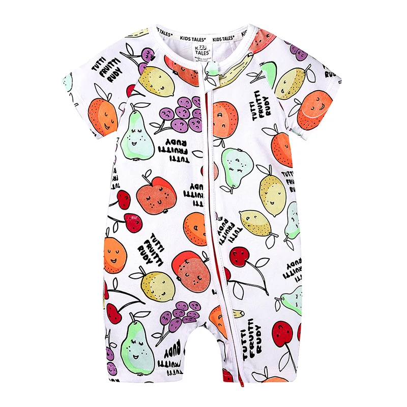 Fashion Fruit Printed Rompers For Newborn Jumpsuit Boys Girls Summer Short-sleeved Outfits Sunsuit Toddler Overalls Clothing | Детская