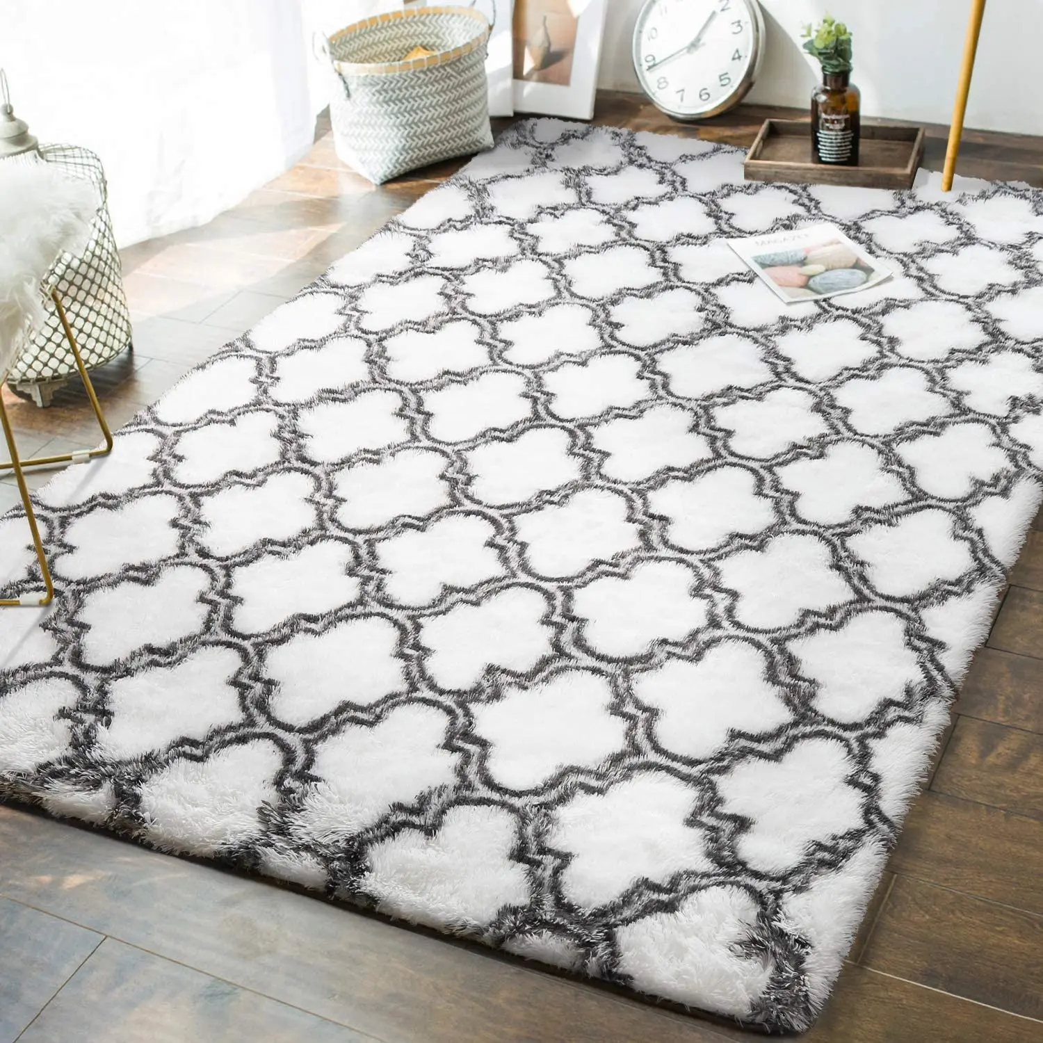 

Geometric Bedroom Rugs Living Room Carpet Shaggy Area Rug Dorm Nursery Home Holiday Decor Floor Carpet kids crawling carpet mat
