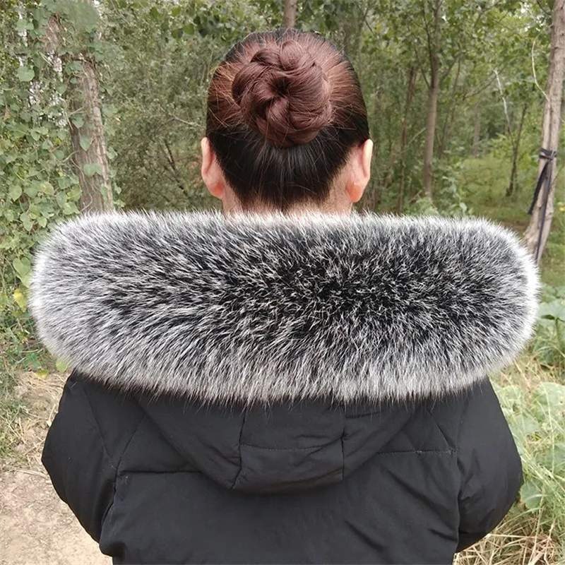 Натуральная зима 100% натуральный мех лисы воротник теплое плотное Женское пальто