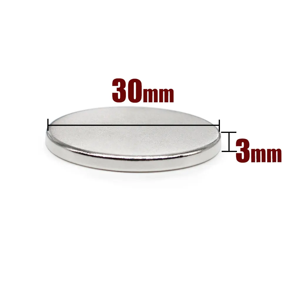 Дисковые мощные магнитные магниты Круглые неодимовые N35 30x3 мм большие