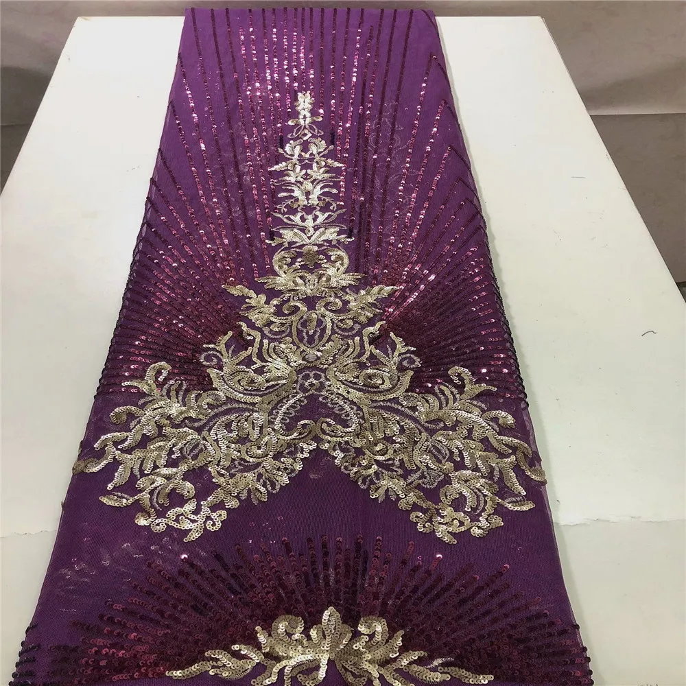 

Familiar 2021 Latest French Nigerian Lace Fabrics High Quality Tulle African Lace Fabric Wedding Sequin French Tulle Lace YJ-479