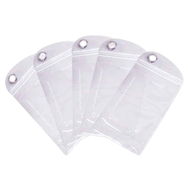 

5 pcs Swimming Surfing Waterproof Bag Outdoor Rafting Drifting Phone Card Dry Bag for Cellphone Mobile Phone ID Card