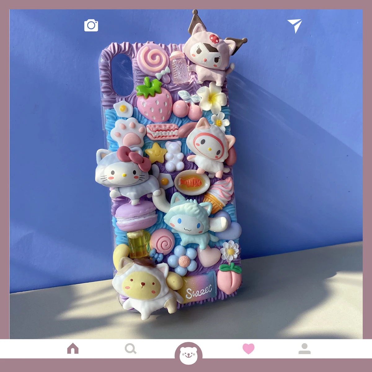 

Handmade For Samsung s21 plus DIY case S21 ultra Cartoon phone Cover GalaxyA71 A51 5G cream shell S20FE cute Anime note 20 ultra