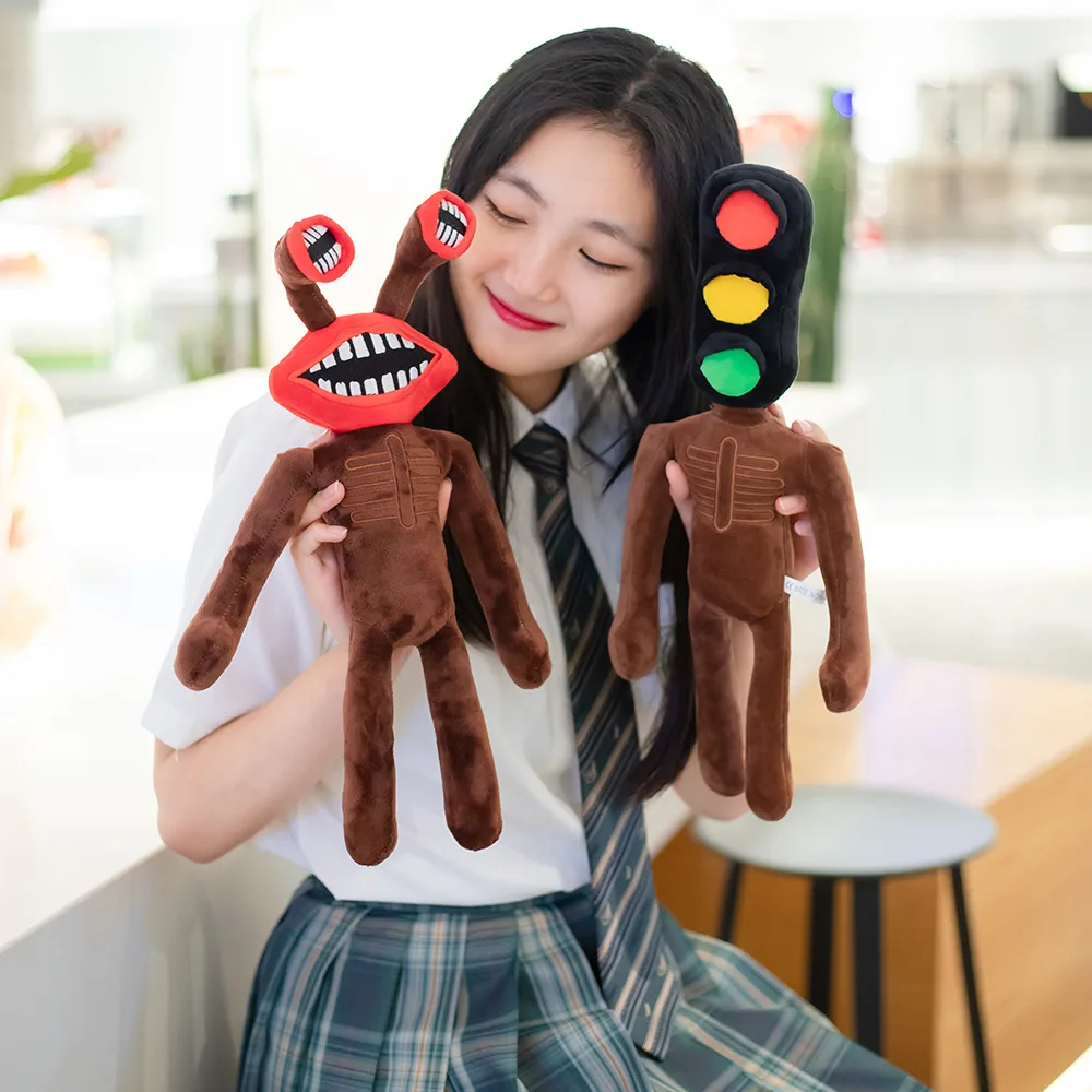 

38cm Plushie Siren Head Plush Toy Black Cartoon Cat Stuffed Animals Doll Horror Sirenhead Peluches Toys for Kids Birthday Gifts