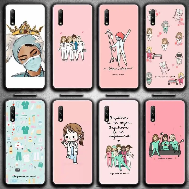 

Spain Cartoon Medicine Doctor Nurse Phone Case for Huawei Honor 30 20 10 9 8 8x 8c v30 Lite view 7A pro