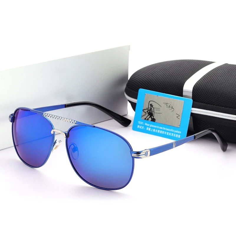 Мужские солнцезащитные очки с поляризацией в металлической оправе|Мужские очки|