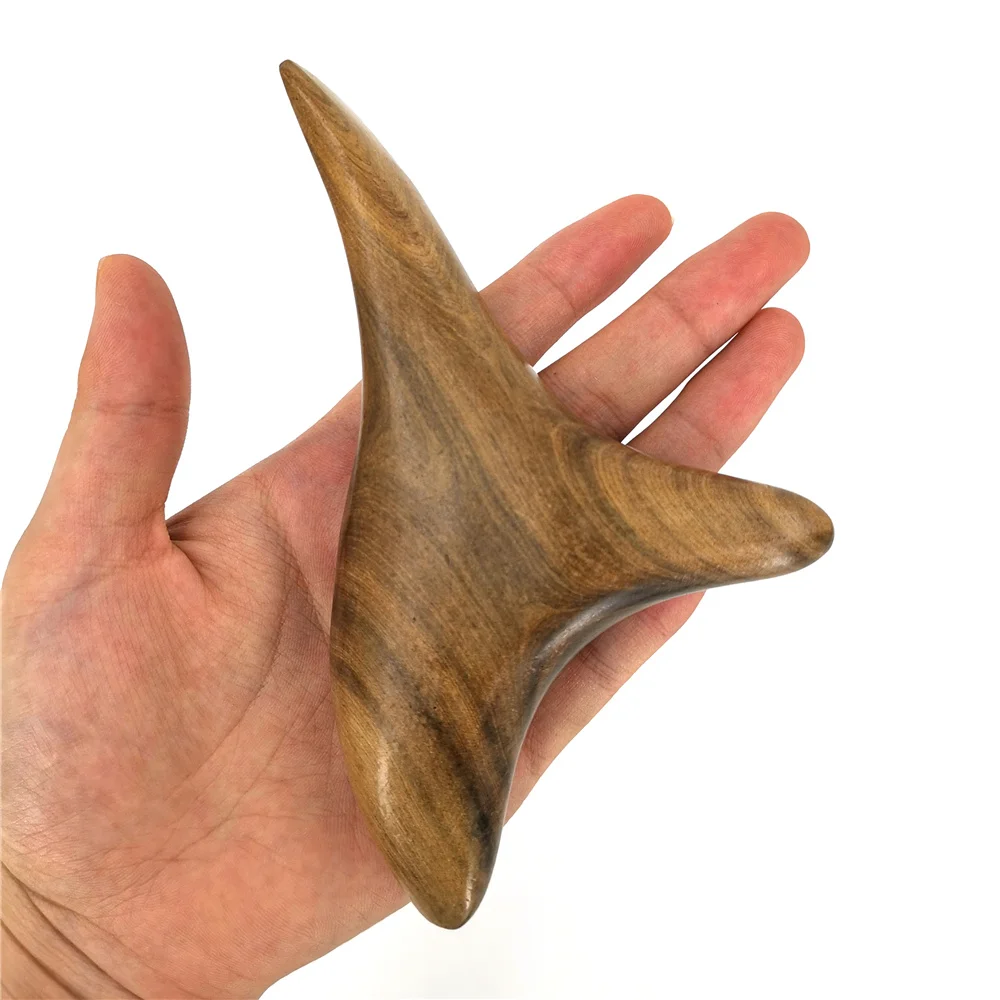 

New Body Neck Relax Blood Circulation Wooden Massager Triangle Trigeminal Fragrant Wood Reflexology Tool SPA Therapy