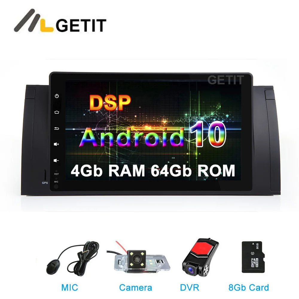 Android 10 0 Автомобильный DVD стерео gps Мультимедиа для BMW E39 E53 M5 X5 с радио WiFi BT навигация