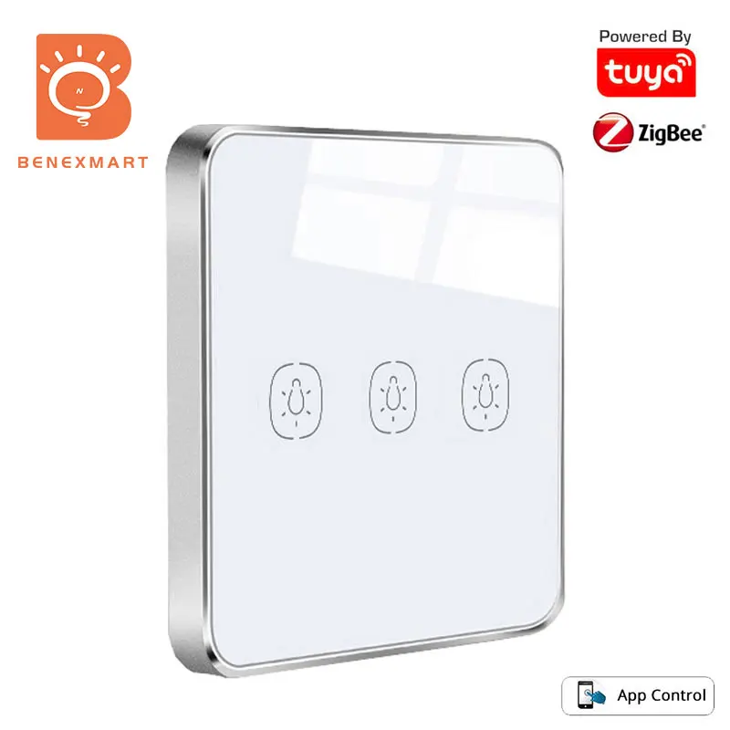 Беспроводной сенсорный переключатель Benexmart Smart Life Tuya Zigbee 1 2 3 группы