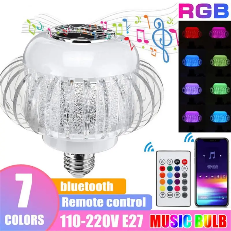 

LED Lantern Bluetooth Bulb Light RGB Bulb Light Music Bulb Ktv Stage Light Bar Colorful Light With Remote Control Dropshipping