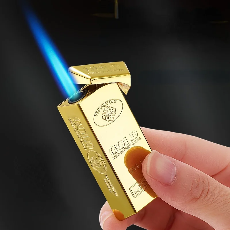 

Gold Brick Lighter Directly Into The Gold Bullion Advertising Gift Windproof Lighter Smoking Accessories for Weed Gift for Men