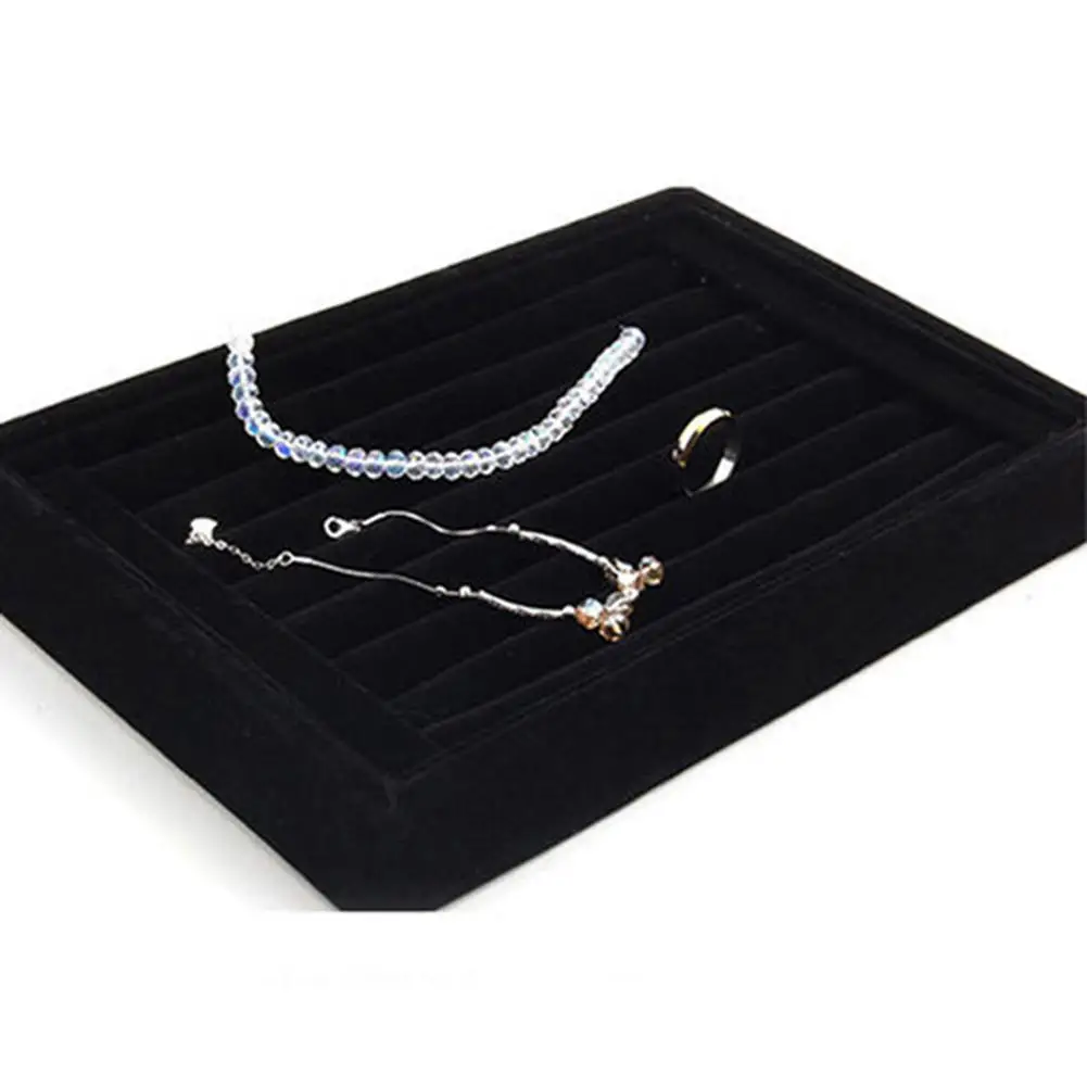 Бархатный органайзер для хранения ювелирных изделий браслетов ожерелий колец
