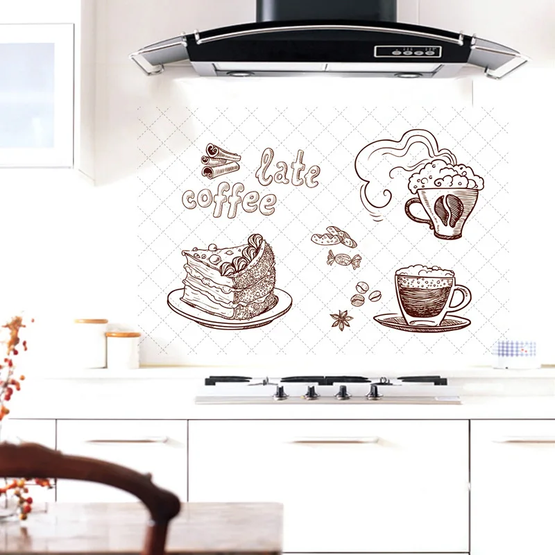 Водостойкие маслостойкие самоклеящиеся настенные Стикеры для кухни 60 х90