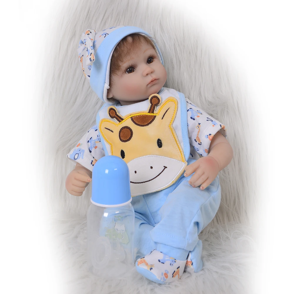 Реалистичная кукла Reborn KEIUMI 17 дюймов мягкие силиконовые куклы для младенцев 42 см