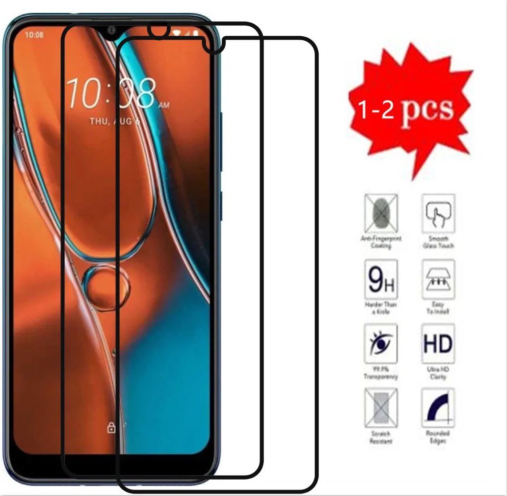 Полноэкранное закаленное стекло для HTC Wildfire E2 Защитное пленка телефона чехол -