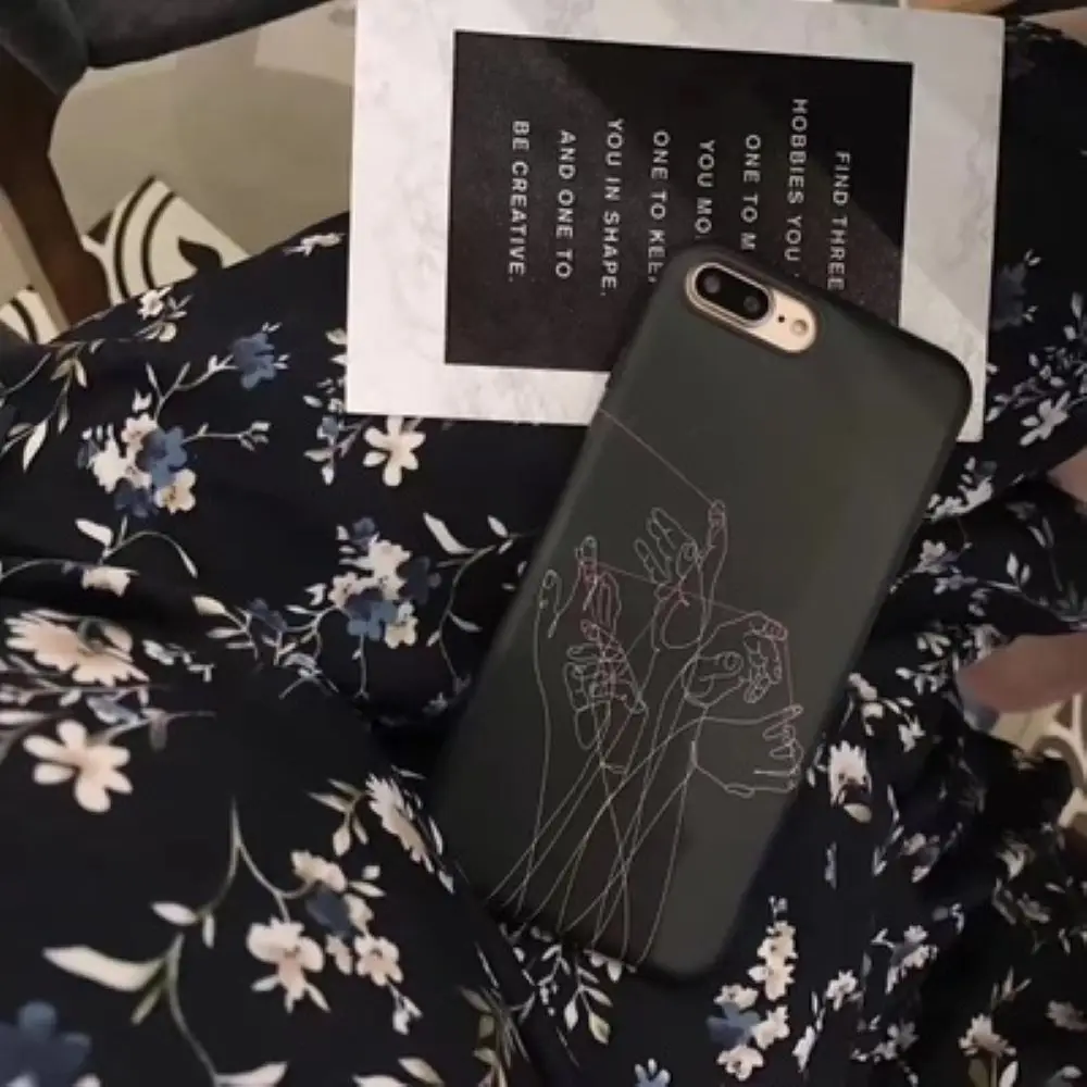 Простой чехол для телефона с черными линиями iphone 6/6 s/7 Чехол X 7 8 Plus XSMAX анти-падение