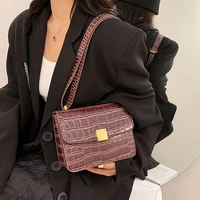pu leather flap bags for women 2020 trendy stone pattern crossbody bags womens shoulder handbags branded trending hand bag
