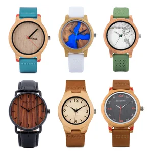 BOBOBIRD Bamboo Wood Watch Couple Quartz Watches Timepiece Unisex Wristwatch Men Ladies Wonderful Gi