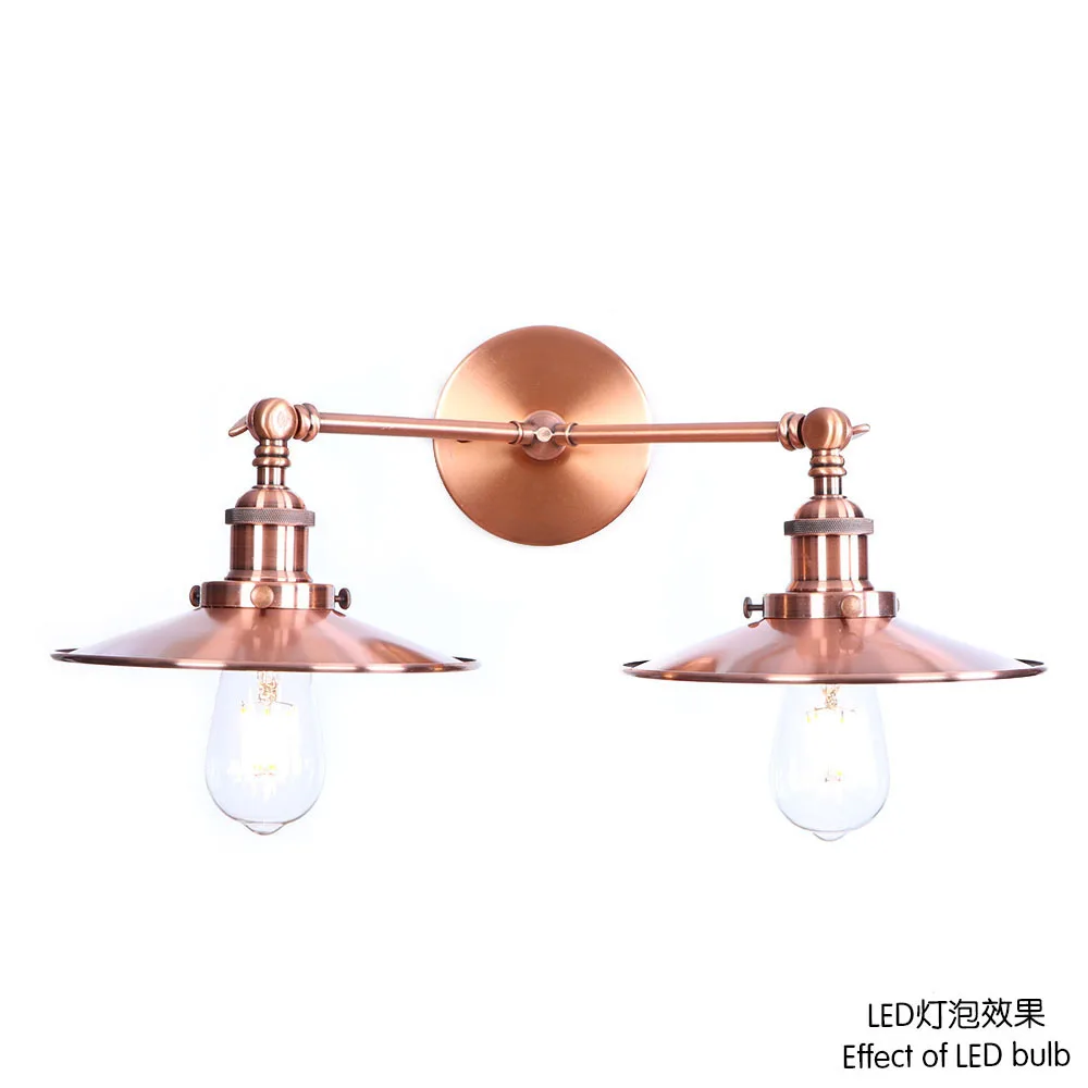 Лофт Настенный светильник металлический внутренний ing E27 E26 настенный два