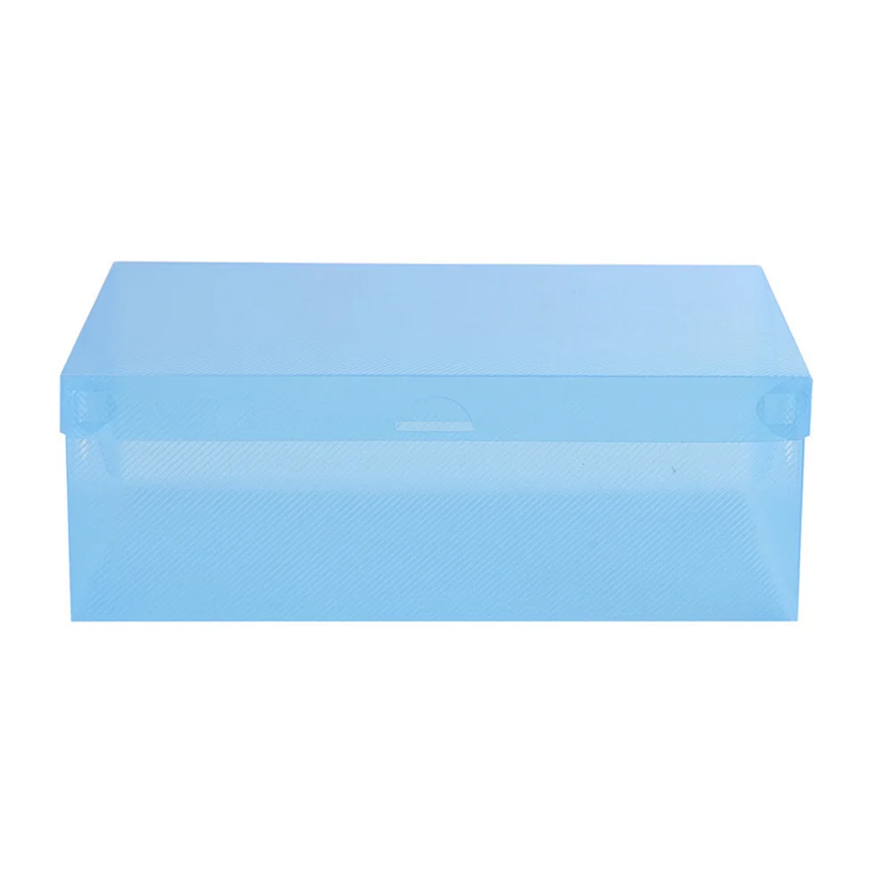 Прозрачная коробка для обуви пыленепроницаемый органайзер Штабелируемый ящик 1