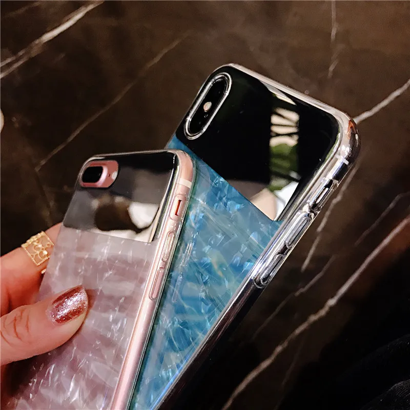 Зеркальный чехол для iphone 7 8 6s 6 plus X Xs Max Xr | Мобильные телефоны и аксессуары