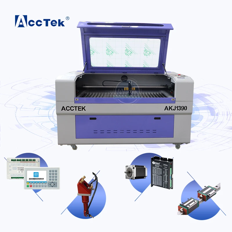 

Cheap CNC AccTek Laser Engraver 1390 Carbon Laser Cutting Machine 100W 130W 150W Wood CNC CO2 Laser Cutter