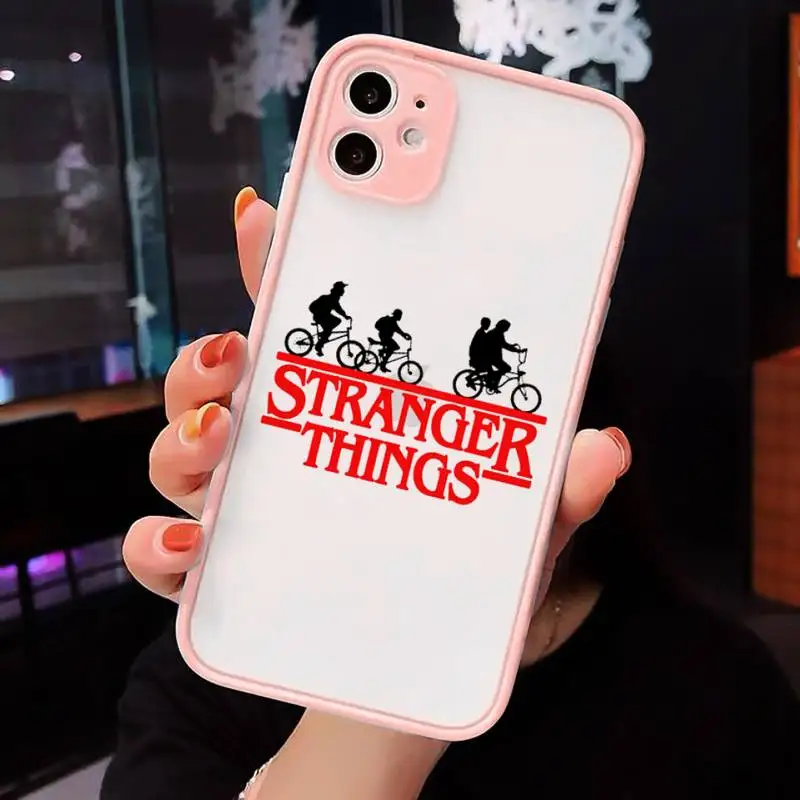 

Stranger things Tv show Phone Case Matte Transparent for iPhone 7 8 11 12 s mini pro X XS XR MAX Plus cover funda
