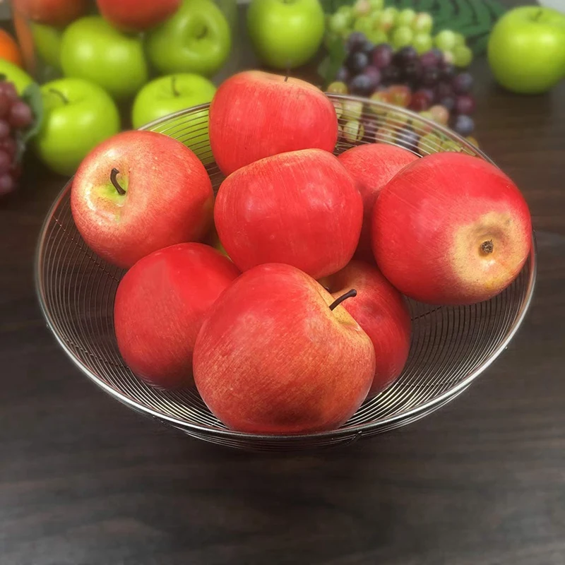 12 шт. искусственные яблоки поддельные фрукты Дом Кухня вечерние украшения