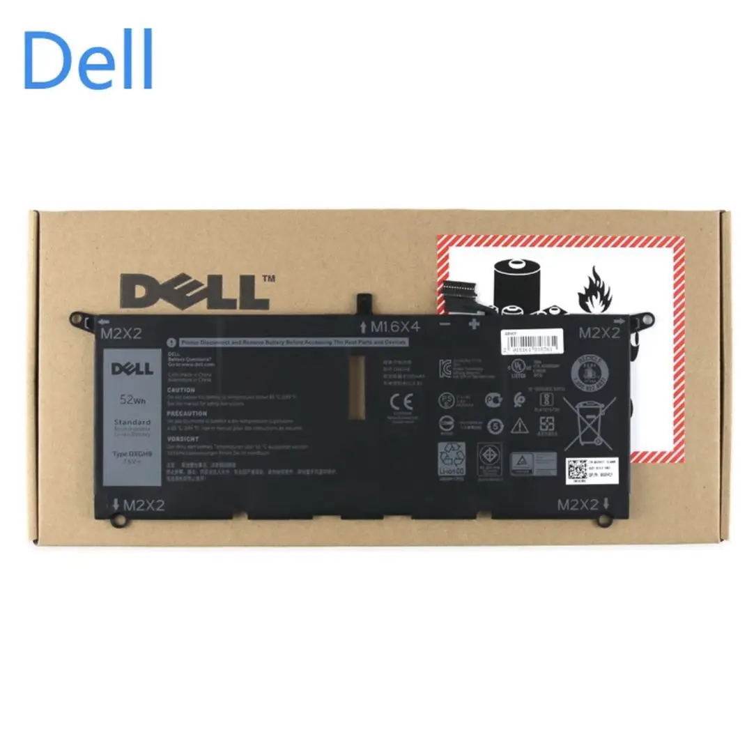 Оригинальный новый запасной аккумулятор для ноутбука Dell XPS13 9370 9380 7390 DXGH8 7 6 в 52 Вт/ч