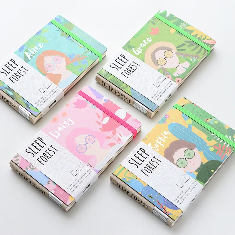 

Счастливая история, Горизонтальная Книга с открытой обнаженной спиной, литературный Новый Блокнот, креативный блокнот с лесным лесом мечты, оптовая продажа