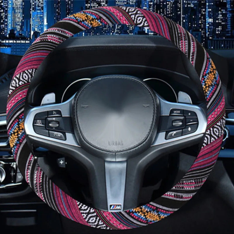 Автомобильный чехол на руль в этническом стиле автомобильные чехлы декоративные