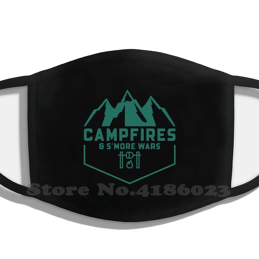 

Campfires And S'More Wars Printing Washable Breathable Reusable Cotton Mouth Mask Smores Camping Campfire Camping Food Mountain