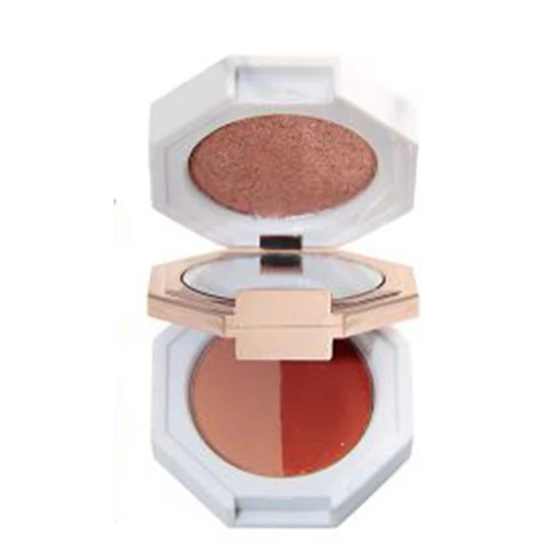 Double Layer Eyeshadow Palette Foldable Marble Effect Pearly Lustre Eye Shadow Case QRD88 |