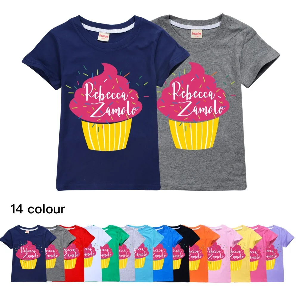 

2022 Summer Baby Toddler Casual 100% Cotton T shirt Rebecca Zamolo Tops Tee Boys Girls Children Short-sleeve For kids Clothing